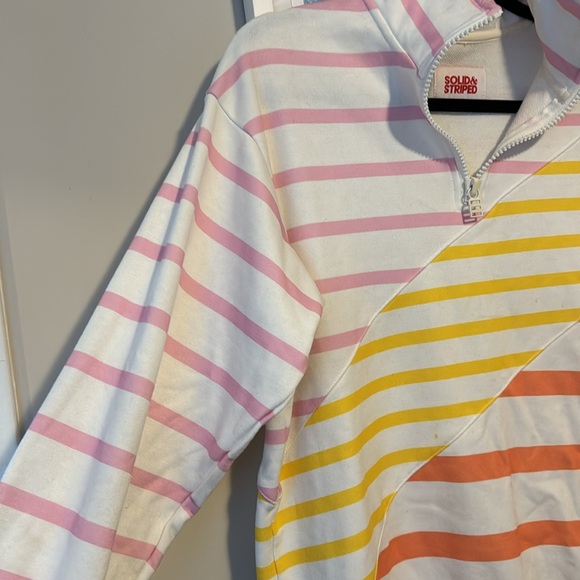 Solid & Striped Quarter Zip in Colorblock Stripe - Picture 11 of 15